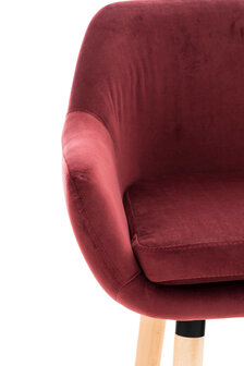 Barkruk Grint Fluweel Rood