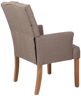 Set van 2 eetkamerstoelen Sagur Stof Taupe,antik-hell