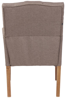 Set van 2 eetkamerstoelen Sagur Stof Taupe,antik-hell