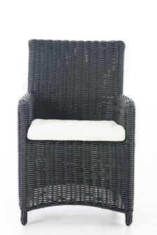 Wicker Stoel Fantano Zwart,CremeWit