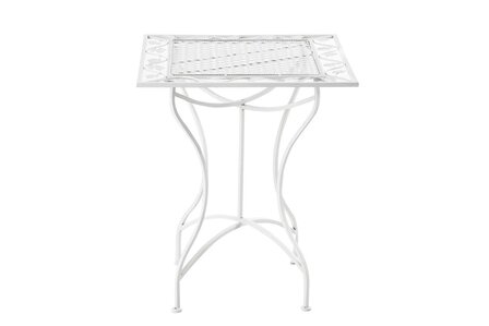 IJzeren tafel Iseni 60 x 60 cm Wit