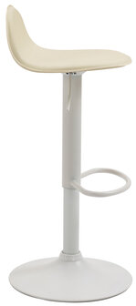 Barkruk Lini - Kunstleer Creme,wit