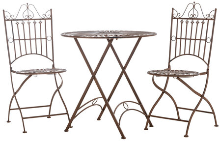 Bistro set Tagel antiek bruin, Bruin