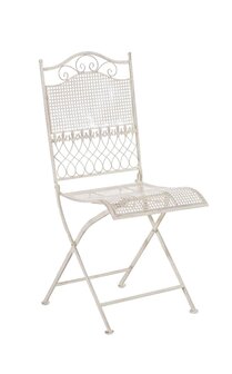 Set van 2 opvouwbare tuinstoelen Karin antiek/Creme