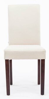 Set van 2 Eetkamerstoelen Ani Stof Creme,cappuccino