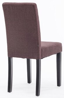 Set van 2 Eetkamerstoelen Ani Stof bruin,zwart, Bruin