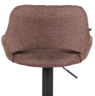 Barkruk Melit stof bruin,zwart, Bruin