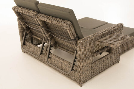 Wicker Loungebank Incini 5mm grijs gevlekt,antraciet, Grijs