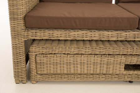 Wicker Loungebank Incini 5mm natura,aardsbruin, 