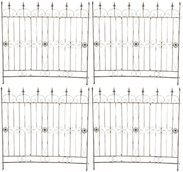 Set van 4 tuinhekken Mongald bronzen, 