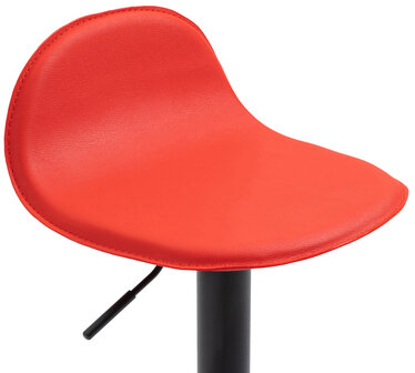 Barkruk Lini - Kunstleer rood,zwart, Rood