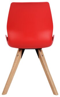 Set van 2 eetkamerstoelen Lanu rood,Kunststof, Rood