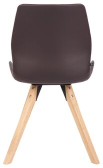 Set van 4 eetkamerstoelen Lanu bruin,Kunstleer, Bruin