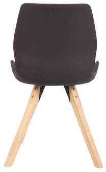 Set van 4 eetkamerstoelen Lanu zwart,Stof, Zwart