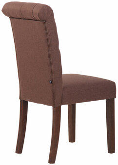 Set van 2 Lusbirn eetkamerstoelen bruin,Stof, Bruin