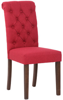 Set van 2 Lusbirn eetkamerstoelen rood,Stof, Rood