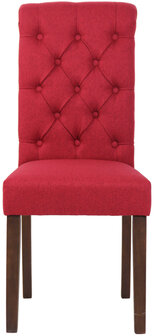 Set van 2 Lusbirn eetkamerstoelen rood,Stof, Rood