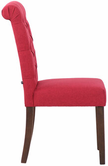 Set van 2 Lusbirn eetkamerstoelen rood,Stof, Rood