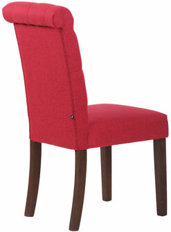 Set van 2 Lusbirn eetkamerstoelen rood,Stof, Rood