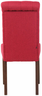 Set van 2 Lusbirn eetkamerstoelen rood,Stof, Rood