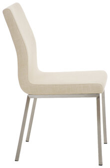 Set van 2 eetkamerstoelen Calmor stof Creme