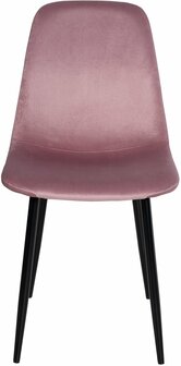 Set van 4 Nepiar eetkamerstoelen roze,Fluweel, 