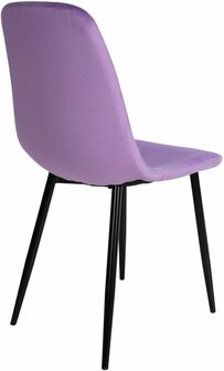 Set van 4 Nepiar eetkamerstoelen purper,Fluweel, Paars