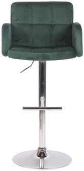 Barstoel Les Engalos Fluweel chroom, Groen