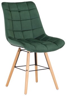 2-delige set stoelen Line fluweel, Groen