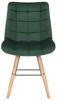 2-delige set stoelen Line fluweel, Groen