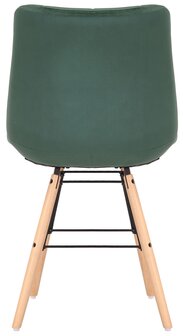 2-delige set stoelen Line fluweel, Groen