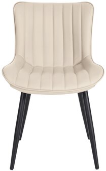 2-delige set stoelen Lorga kunstleer, Creme