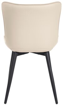 2-delige set stoelen Lorga kunstleer, Creme