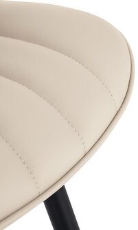 2-delige set stoelen Lorga kunstleer, Creme