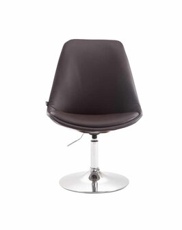 4-delige set eetkamerstoelen Miverack C kunstleer, Bruin