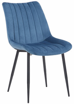 2-delige set stoelen Rehdan fluweel, Blauw