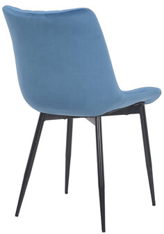 2-delige set stoelen Rehdan fluweel, Blauw