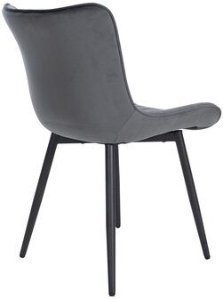 2-delige set stoelen Lorga Fluweel, Grijs