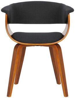 2-delige set stoelen Brecu Stof, Zwart