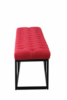 Zitbank Uman Stof Zwart 150 cm, Rood