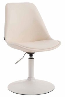 4-delige set eetkamerstoelen Miverack W kunstleer, Creme