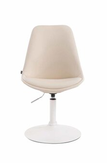 4-delige set eetkamerstoelen Miverack W kunstleer, Creme