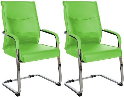 Set van 2 bezoekersstoelen Habort, Groen