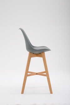 Barstoel Cennas Kunststof Natuur, Grijs