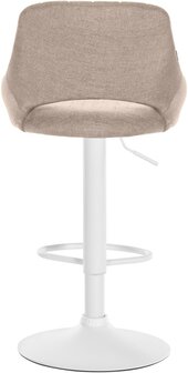 Barkruk Melit Stof wit, Taupe
