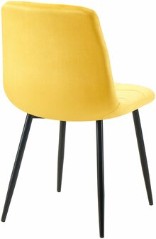 4-delige set eetkamerstoelen Entibas, Geel