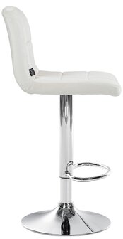 Barkruk Pure Fluweel chroom, Creme