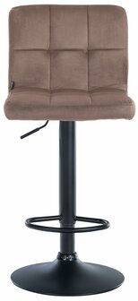 Barkruk Pure fluweel zwart, Bruin