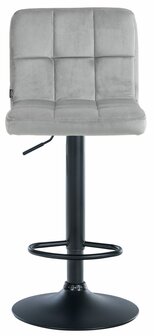 Barkruk Pure Fluweel zwart, Grijs