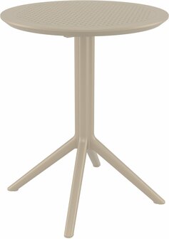 Inklapbare tafel Ska rond, Taupe